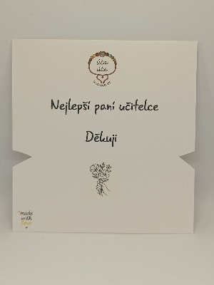 Pro paní učitelku s květinou