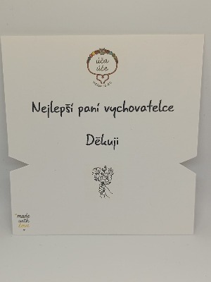 Pro paní vychovatelku s květinou